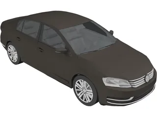 Volkswagen Passat (2011) 3D Model preview