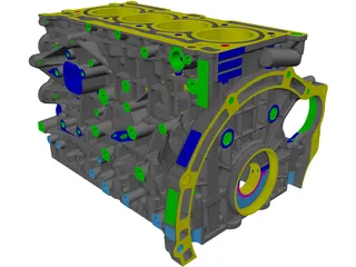 Chrysler Engine Block 3D Model preview