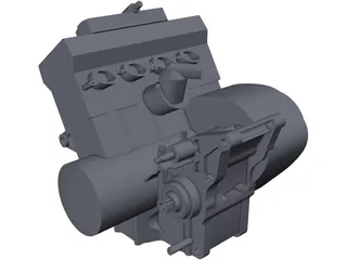 Honda CBR600RR Engine (2007) 3D Model preview