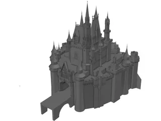 Disney Castle 3D Model preview
