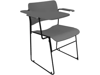 Chair with Writepad 3D Model preview