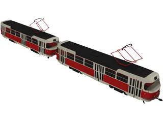 Tatra T30 Train Tramvay 3D Model preview