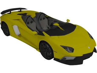 Lamborghini Aventador J Roadster 3D Model preview