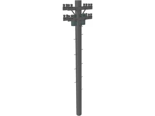 Electric Pole 3D Model preview