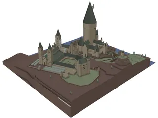 Hogwarts School of Witchcraft and Wizardry 3D Model preview
