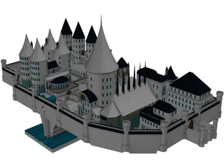 Castle Medieval Old 3D Model preview