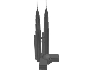 Petronas Towers 3D Model preview