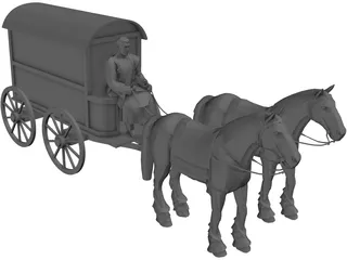 Roman Carriage 3D Model preview