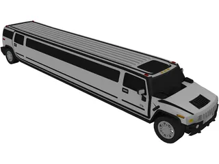 Hummer Limousine 3D Model preview