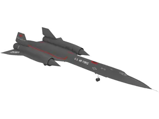 Lockheed SR-71 Blackbird 3D Model preview