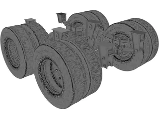 Truck Axle 12 Ton 3D Model preview
