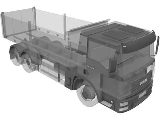Man Dump Truck 3D Model preview