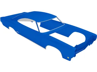 Plymouth GTX Body (1968) 3D Model preview