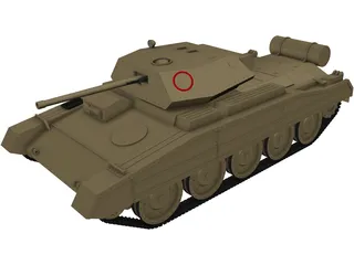 Crusader Tank 3D Model preview