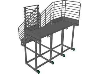 Aluminium Platform 3D Model preview