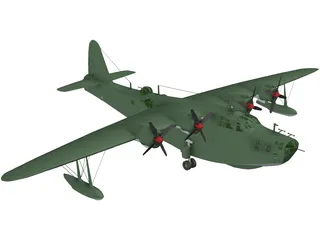 Kawanishi H8K Emily 3D Model preview