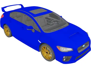 Subaru Impreza WRX STi (2015) 3D Model preview