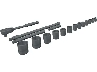 Socket Set 3D Model preview