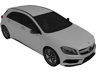 Mercedes-Benz A45 AMG W176 (2014) 3D Model preview