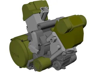 Aprilia RXV 550 V-Twin Engine 3D Model preview