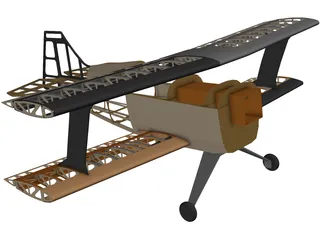 Pitts S-1 RC Aircraft 3D Model preview