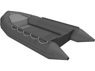 Small Inflatable Boat 3D Model preview