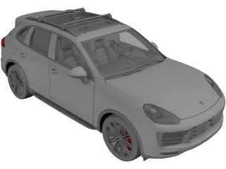 Porsche Cayenne Turbo (2014) 3D Model preview