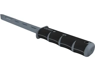 Tanto Tactical Knife 3D Model preview
