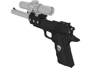 Colt 1911 Long 3D Model preview