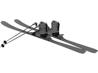 Ski 3D Model preview