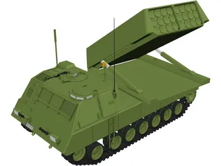 Multiple Laucher Rocket System 3D Model preview