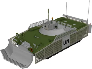 Engineer Tank with Mineplow 3D Model preview