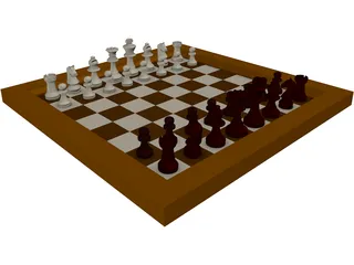 Chess Game 3D Model preview