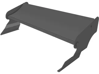 Group 5 Racing Rear Spoiler Wing 3D Model preview