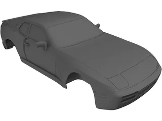 Porsche 944 Body 3D Model preview