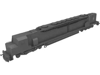 DDA40X America Locomotive 3D Model preview