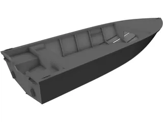 Racing Boat 3D Model preview