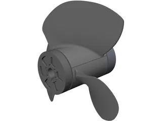 Outboard Propeller 3D Model preview