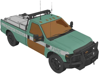 Ford F-150 US Forest Service 3D Model preview
