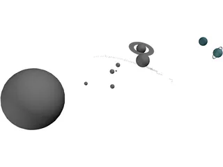 Solar System 3D Model preview