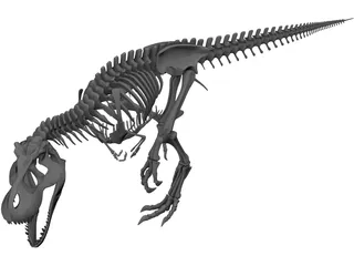 T-Rex Skeleton 3D Model preview