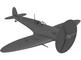 Supermarine Spitfire 3D Model preview