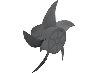 Ship Propeller 3D Model preview