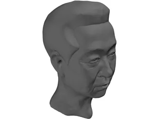 Old Chinaman Head 3D Model preview