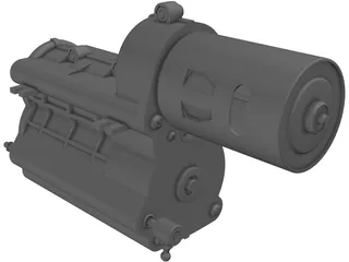 Tamiya Gear Box 3D Model preview