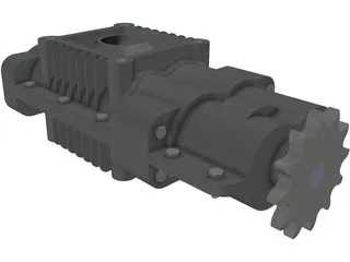 Roots Air Compressor 3D Model preview