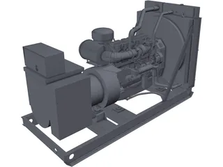 Caterpillar C15 Generator Set 3D Model preview