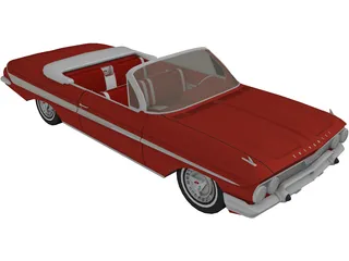Chevrolet Impala SS Convertible (1961) 3D Model preview