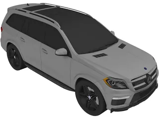 Mercedes-Benz GL 63 AMG (2012) 3D Model preview