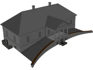 Halasz Moricz Mansion Dabas Hungary 3D Model preview
